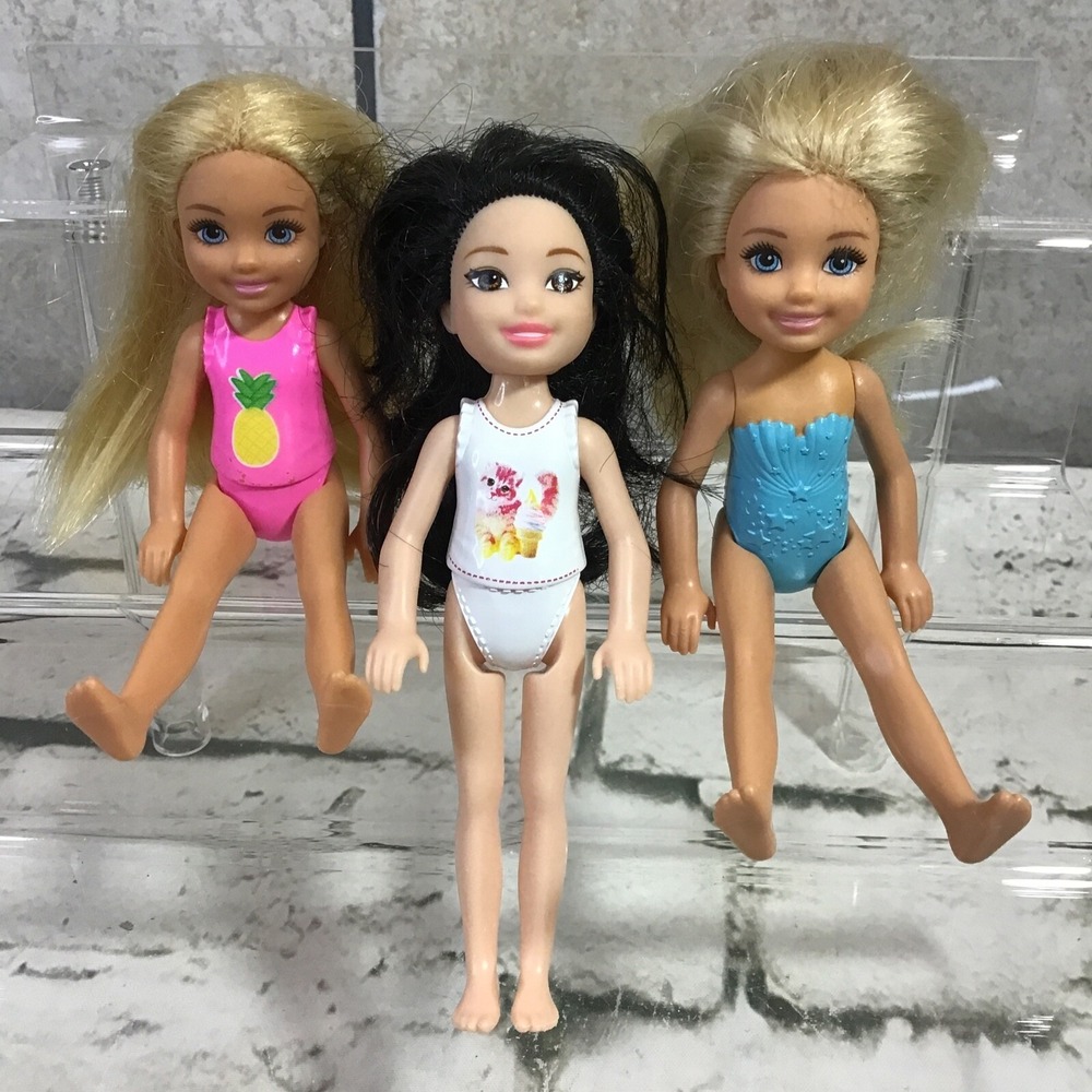 Barbie Little Sister Chelsea Size Fashion Dolls Modern Lot Of 3 Mattel‎